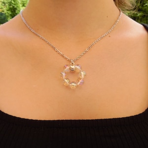 Angel Aura Quartz Necklace,Christmas Gift Necklace,Angel Aura Quartz,April Birthstone,Angel Aura Quartz Beads,Christmas Gift for Her
