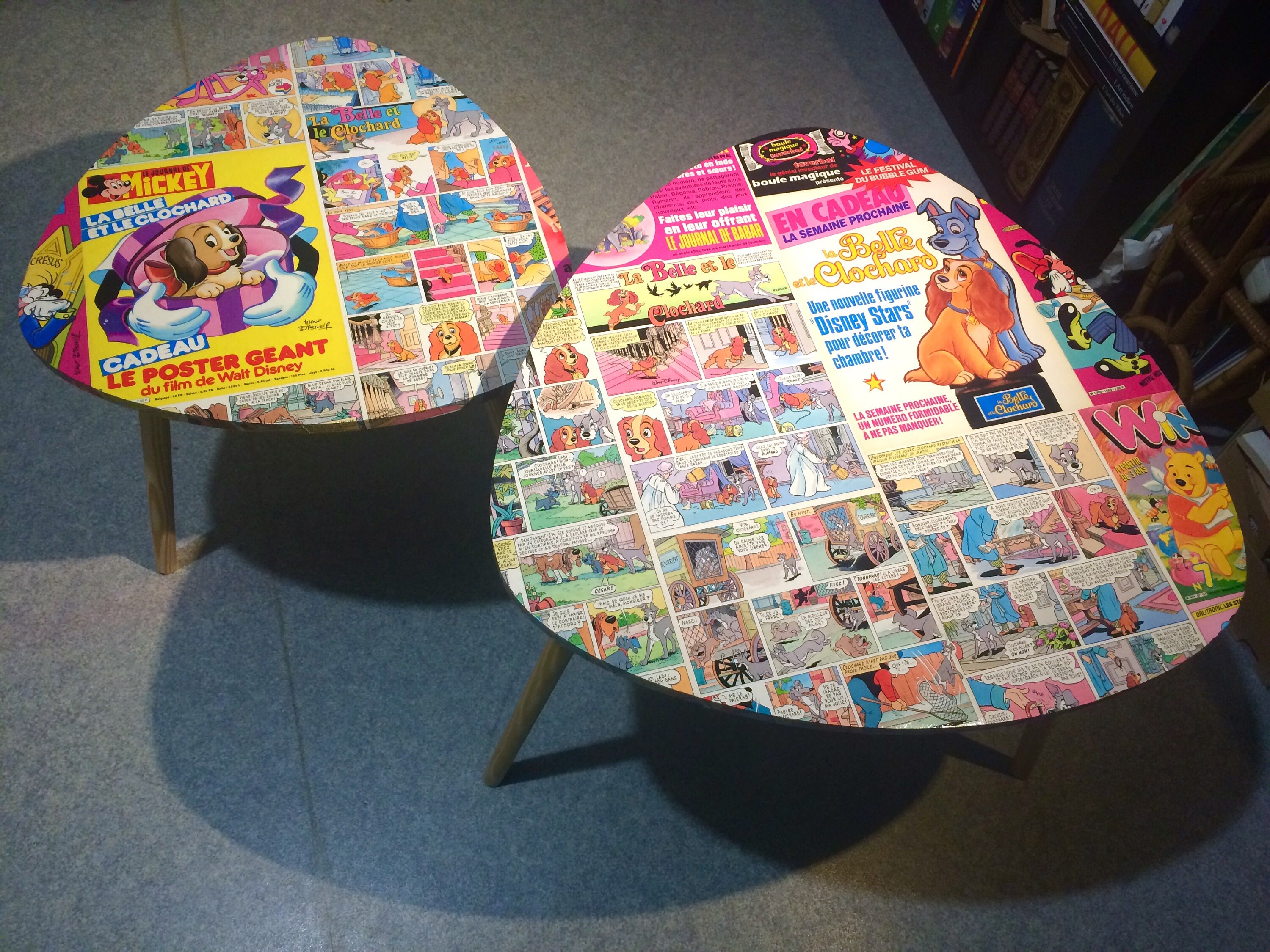 Ensemble de Tables La Belle et Le Clochard | Lady & The Tramp