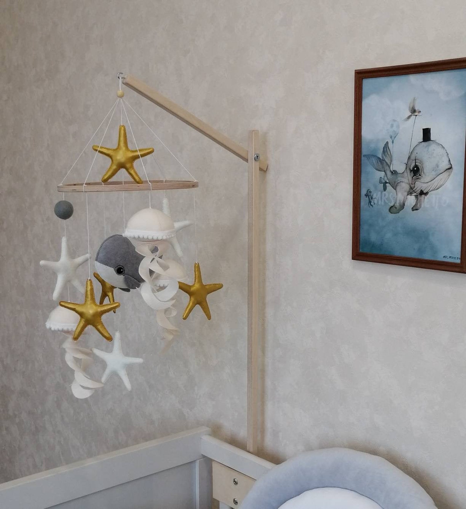 Baby mobile arm / baby crib attachment / Baby mobile hanger / Etsy