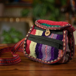 Ethnic Boho Vibes: Handcrafted Peruvian Cusco Textile crossbody Bags Festival Hippie Chic Boho, ethnic, Peru, hippie, pouches, bags A