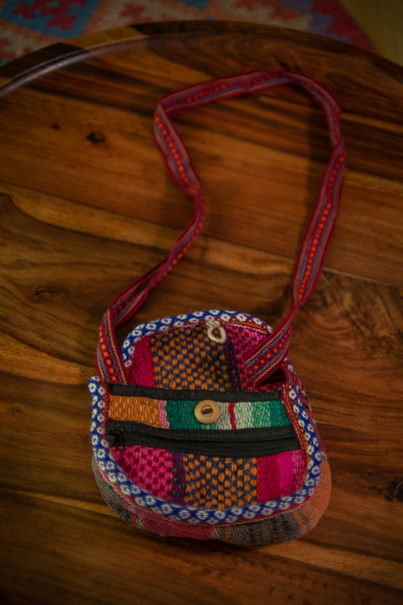 Ethnic Boho Vibes: Handcrafted Peruvian Cusco Textile crossbody Bags Festival Hippie Chic Boho, ethnic, Peru, hippie, pouches, bags image 5