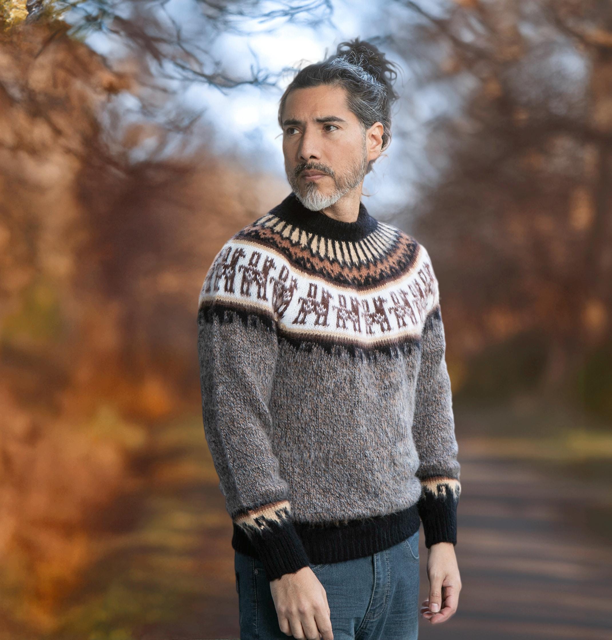 Suéter Jersey Lana Alpaca Hombre Alpaca Jersey Lana Hombre Hecho A