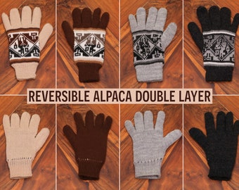 Alpaka Handschuhe: Warme, Winter Handschuhe für Damen und Herren | Geschenk Freund, Freundin, Frau, Mama, Mann | alpaca gloves men women