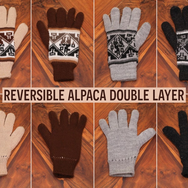 Alpaka Handschuhe: Warme, Winter Handschuhe für Damen und Herren | Geschenk Freund, Freundin, Frau, Mama, Mann | alpaca gloves men women