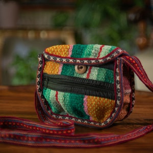 Ethnic Boho Vibes: Handcrafted Peruvian Cusco Textile crossbody Bags Festival Hippie Chic Boho, ethnic, Peru, hippie, pouches, bags C