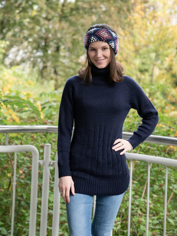 Alpaca Jersey 100 Lana Mujer Suéter Tipo Jersey Estampado Y Tejido