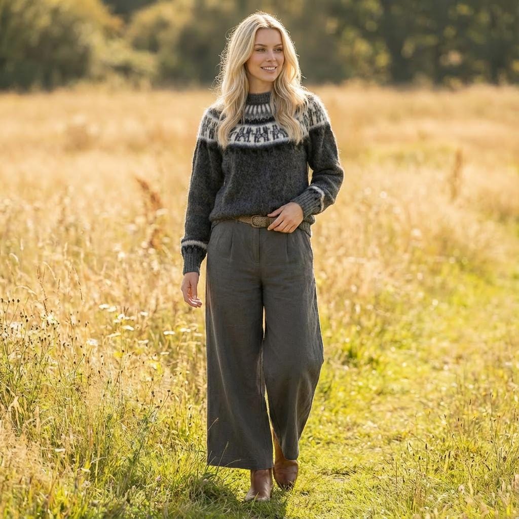 Gray Alpaca Jumper | Peruvian Alpaca Sweater, Inca Sweater