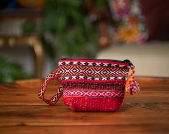 Small Peruvian Purse, womens colourful handmade coin purse, perfect gift, Made in Peru, festival pouch bag