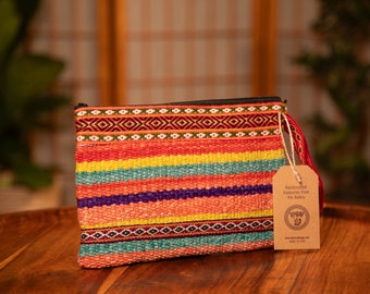 Ethno Kulturbeutel | Boho Kosmetiktasche | Hippie kleine Tasche | Boho Geschenk, Hippie Geschenk | Tasche, Beutel | Peruvian small Bag