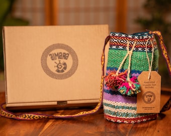 Borsa etnica | Borsa Boho dal Perù | Borsa intrecciata a mano | Borsa hippy | Custodia per Ayahuaska | Borsa Sciamano Tribale | Borse Siki AIMARA