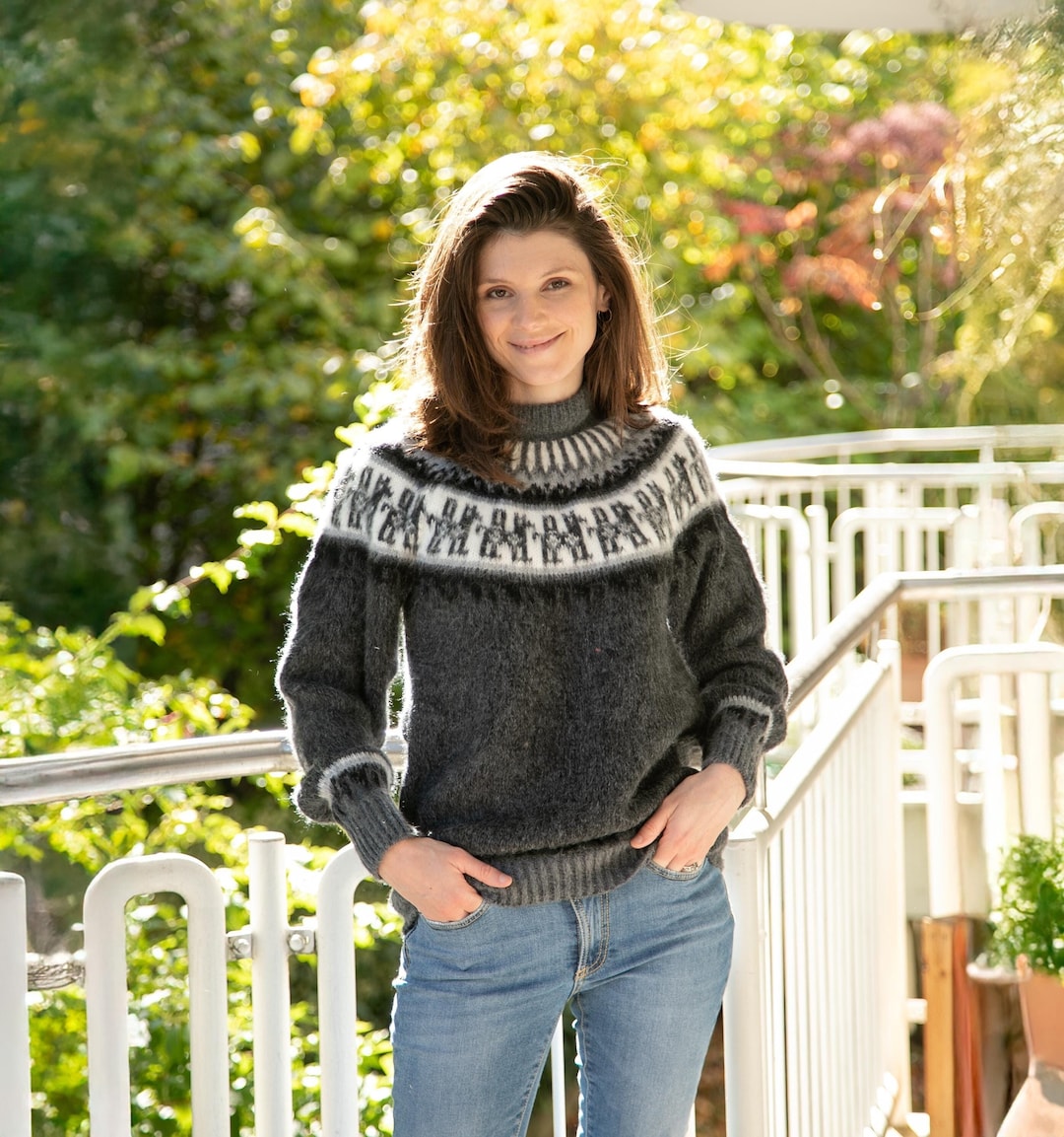 Gray Alpaca Jumper | Peruvian Alpaca Sweater, Inca Sweater
