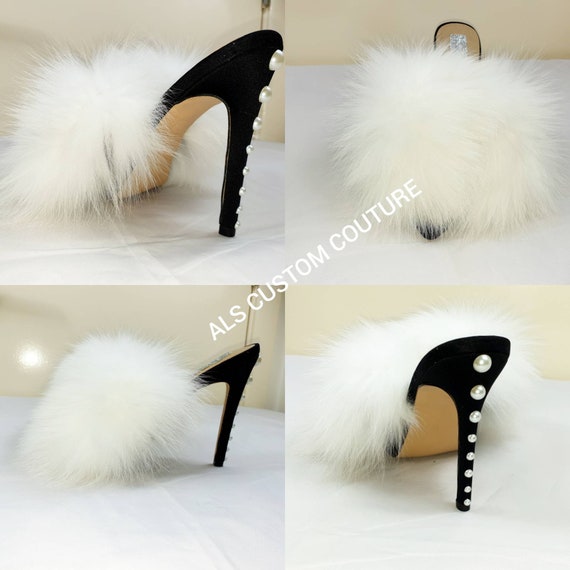 furry heel slippers