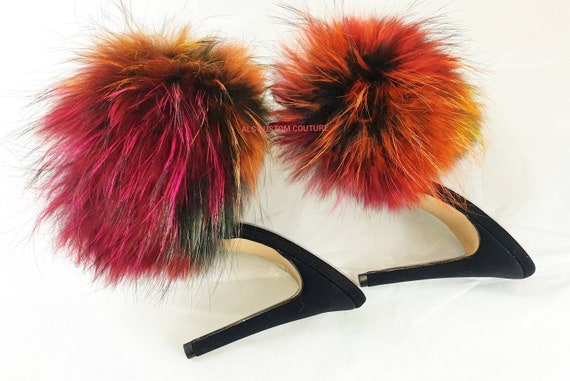 fur mules womens