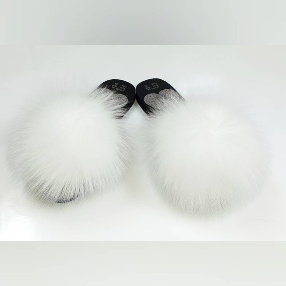designer fur slides