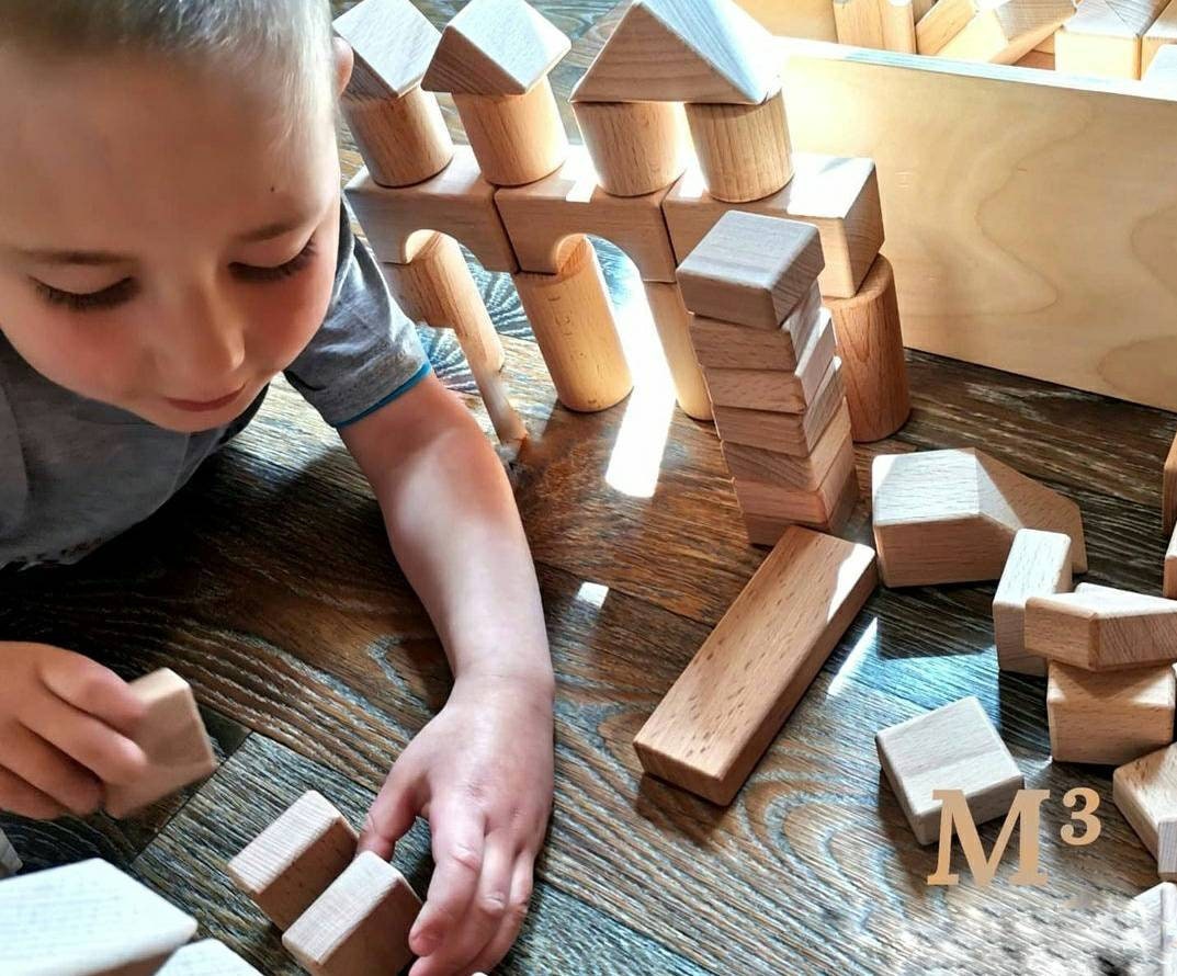 Montessori Building Blocks for toddler Friendly toys wooden Etsy