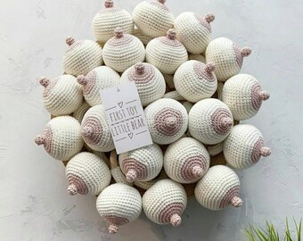 Hochet bébé au crochet, cadeau de naissance, jouet d'allaitement pour future maman, cadeau mixte pour une sœur enceinte, cadeau de bienvenue pour bébé garçon ou fille