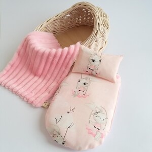 Dollhouse furniture for full body silicone baby doll Doll Moses Basket cradle bedding set 10.6" First birthday gift for toddler from Ukraine image 16