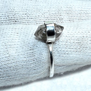 Herkimer diamanten ring, verjaardagscadeau, kerstcadeau, cadeau voor haar, bruiloft, handgemaakt, sieradencadeau, minimalistische sterlingzilveren ringen