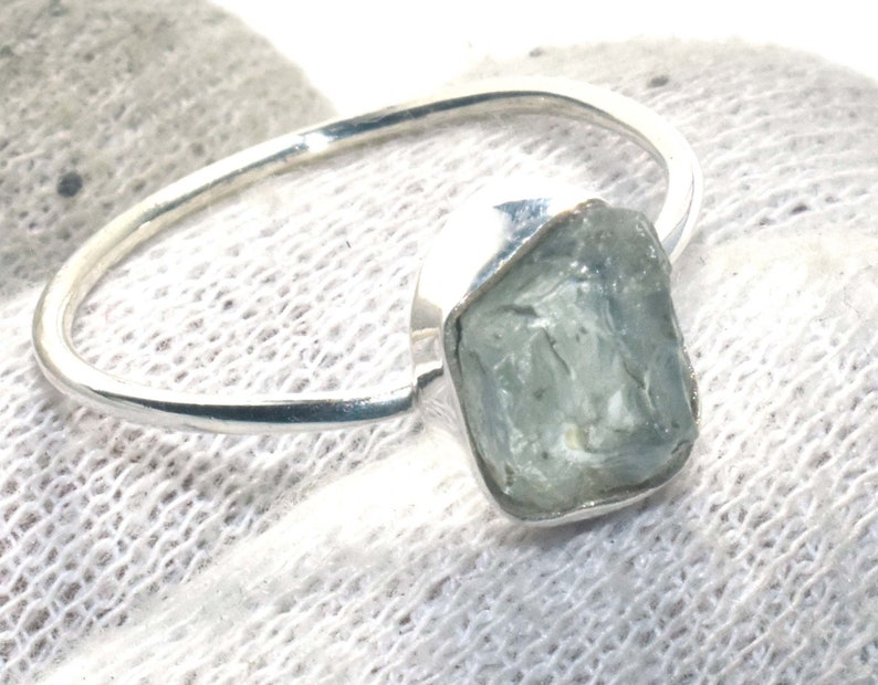 Aquamarine Natural Gemstone 925 Solid Sterling Silver Handmade Jewelry Ring