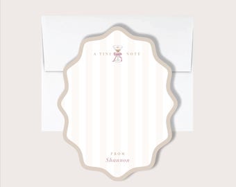Personalized Espresso Martini Note Cards: Wavy Stationery Set