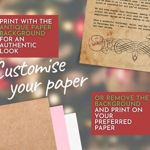 Gepersonaliseerde kerstmanbriefsjabloon, vintage stijl (digitale download) Onbeperkt aantal downloads afbeelding 6
