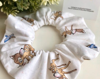 Bambi Hair Scrunchie - soft and super sweet. Perfect hair accessory for a Disney fan. Pastel. Retro. Cute.