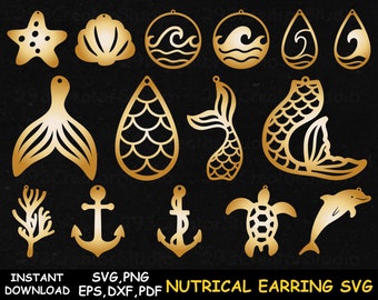 Free Free Mermaid Earring Svg 370 SVG PNG EPS DXF File