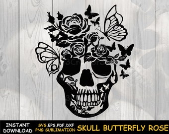 Free Free 270 Stencil Butterfly Skull Svg SVG PNG EPS DXF File