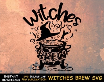 Witches Brew Png Shirt Print, Halloween Party Decor png Sublimation, Witch svg Shirt for Women, Halloween Witch Svg File for Crucut Maker