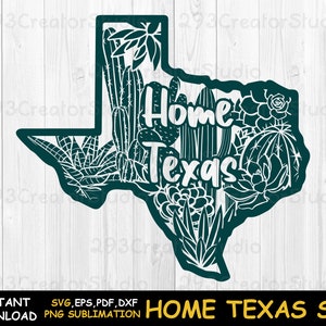 Texas Cactus PNG Shirt, State of Texas svg Mug Press, Wall Art svg Files, Home Texas svg, Desert Landscape Shirt Design Cactus landscape svg image 2