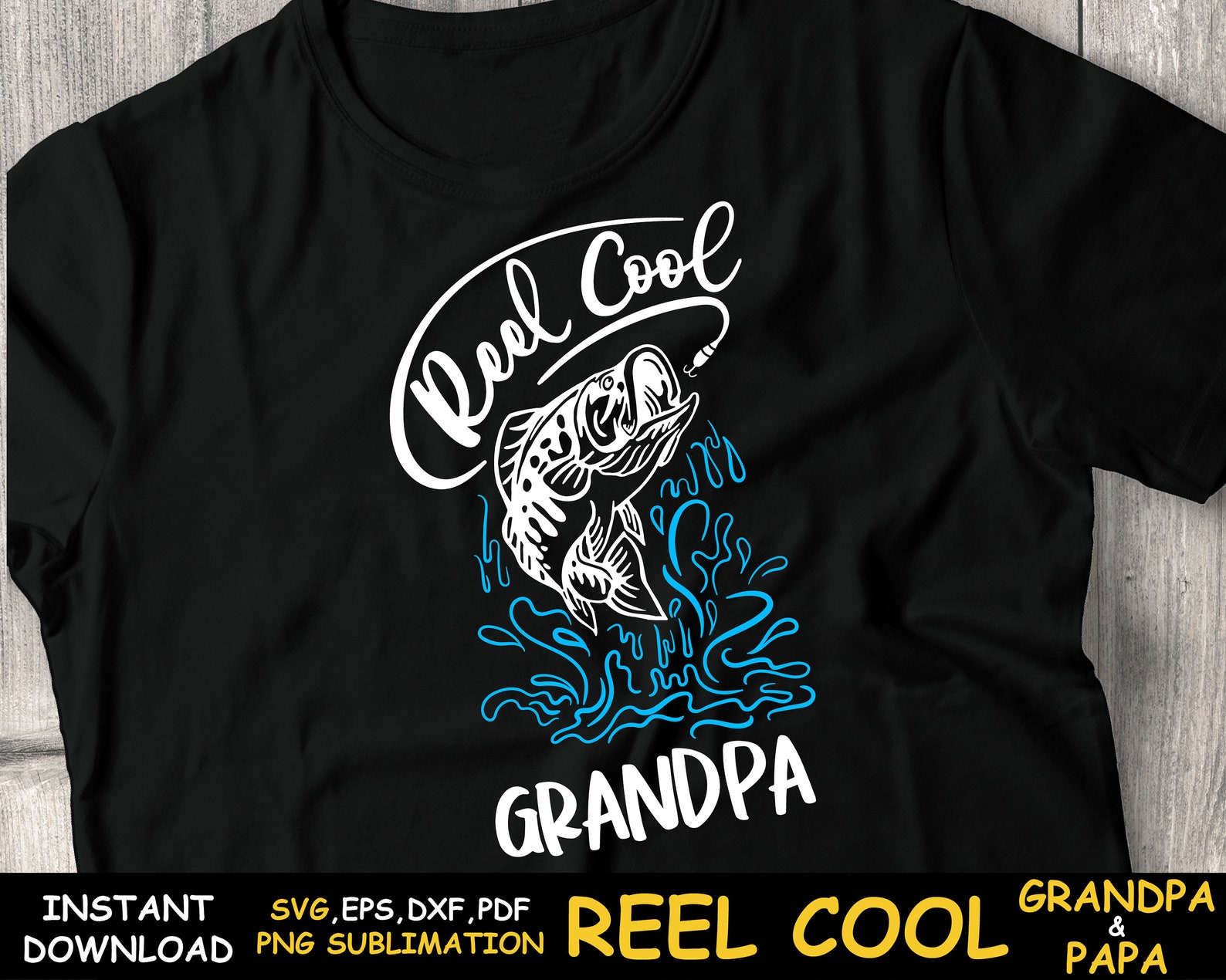 Download Grandpa fishing svg Reel cool Grandpa svg Father's day | Etsy