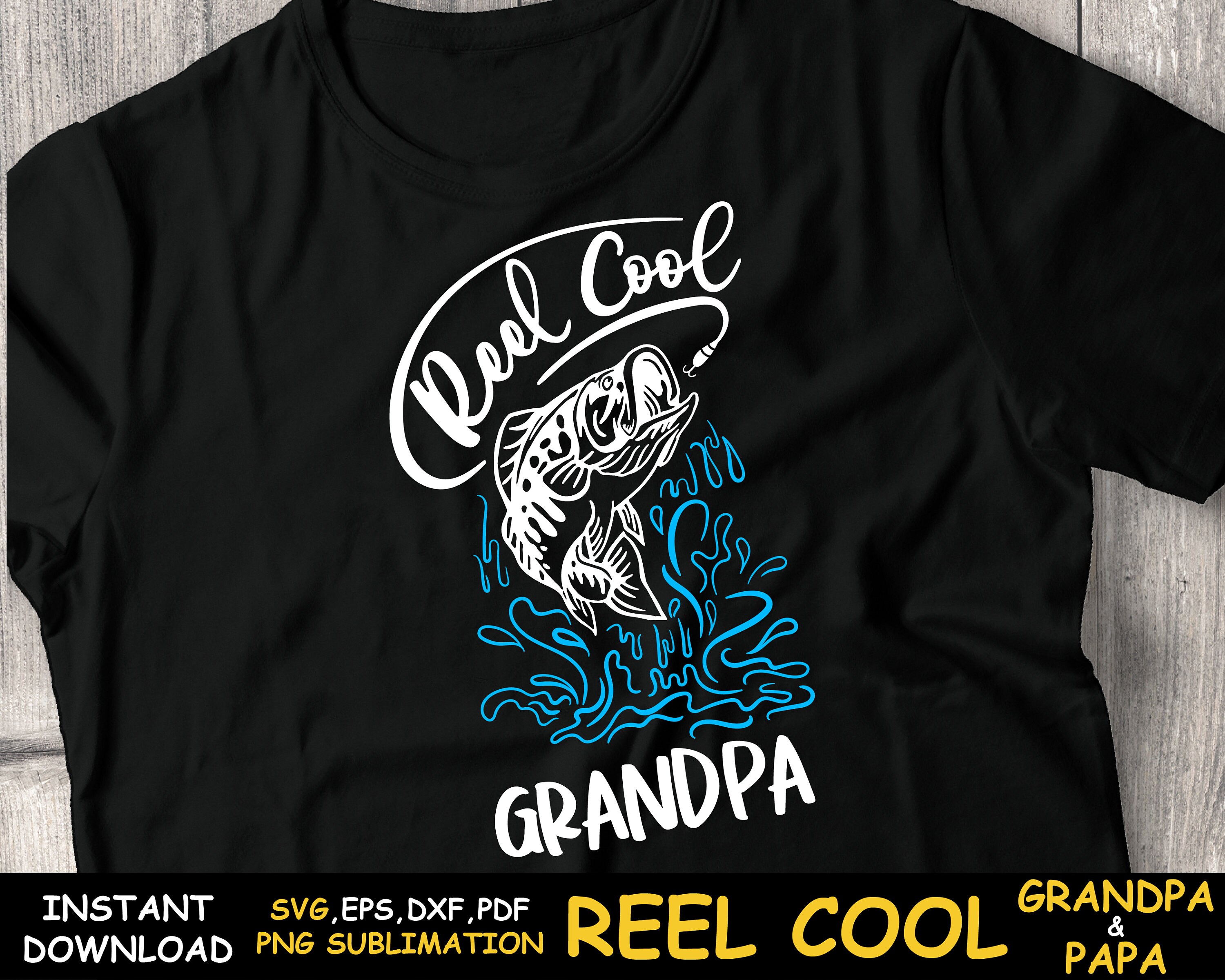 Download Grandpa fishing svg Reel cool Grandpa svg Father's day | Etsy