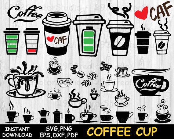 Download Coffee Svg Cup Svg Digital Sticker Planner Battery Svg Coffee Etsy