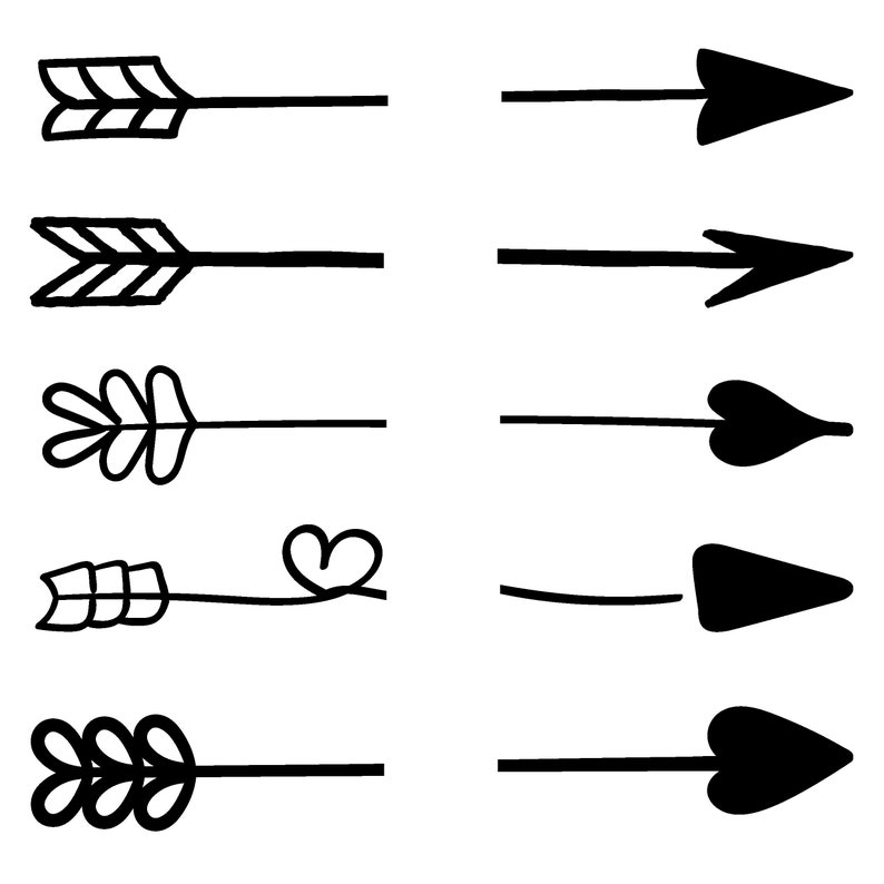 Download Arrow Svg bundle Heart Svg Bow svg Arrow Cricut File ...