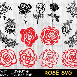 Rose svg bundle, Flower svg, Valentine clip art svg, Wedding Element Clip Art, Rose Png Sublimation, Tattoo Idea, Wedding Card Decoration