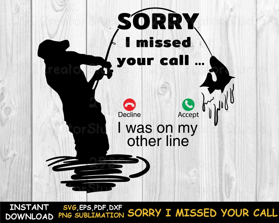 Sorry I Missed Your Call Svgi Was on My Other Line Png Busy Etsy