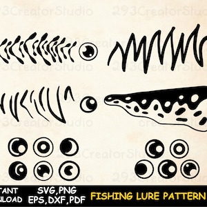 Download Striped Bass Fishing Lure Svg Hand Drawn Instant Download Etsy