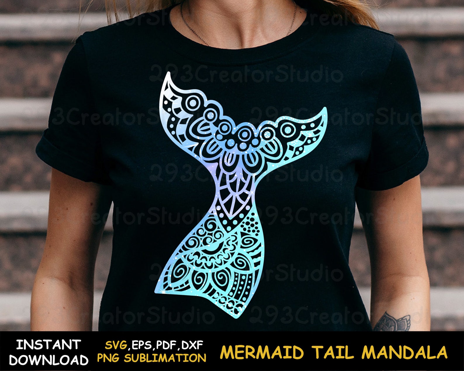 Free Free 187 Mandala Mermaid Tail Svg SVG PNG EPS DXF File