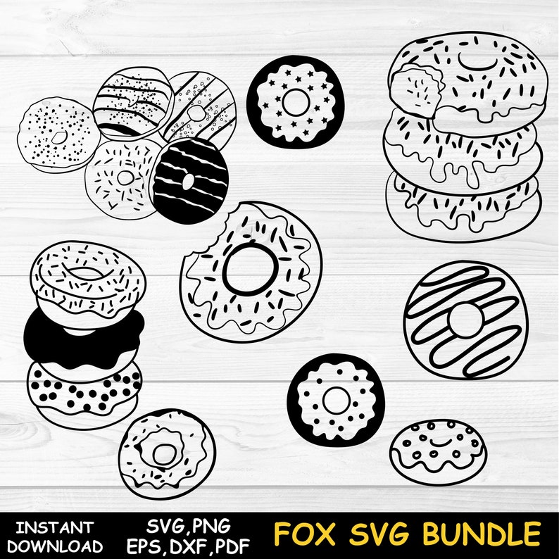 Download Donut svg Silhouette Dessert svg cut file Birthday party ...