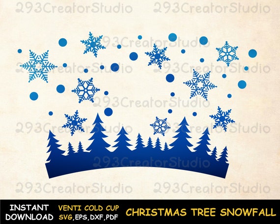 Download Winter Snowflake Svg Christma Tree Snowfall Svg Decal For Diy Etsy
