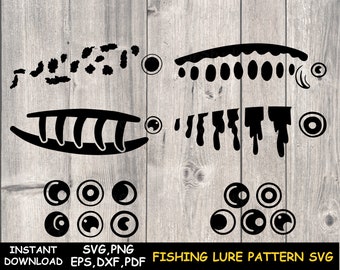 Fish lure svg for tumble Fishing lure svg Fishing lure pattern svgfishing svg Fishing gift svg Fishing tumbler SVG and PNG Cut File Bundle
