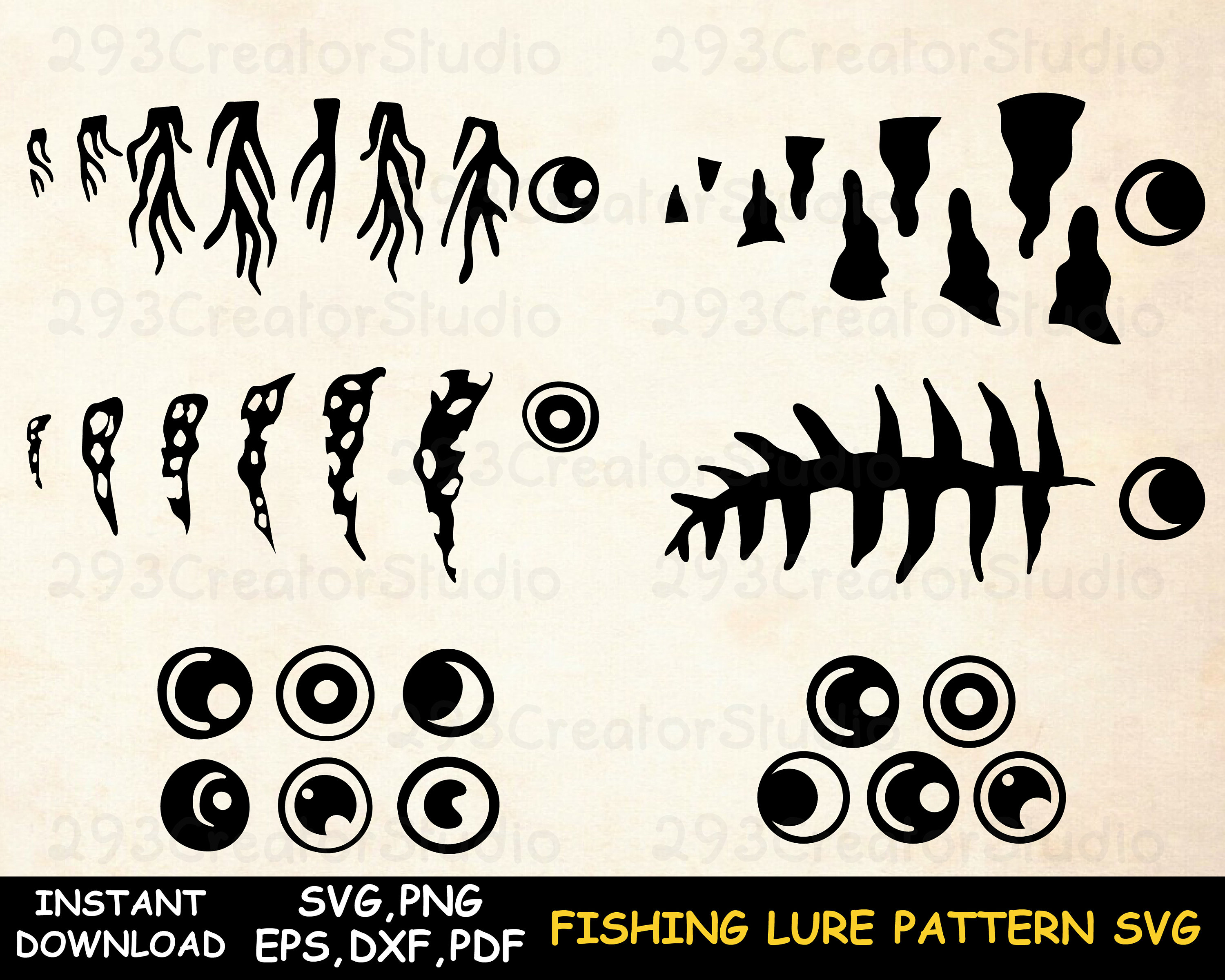Download Fishing Lure Tumbler Pattern Svg