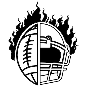 Helmet Football fire svg Cut files, Football Png Shirt Print, School Sport Day Shirt, Kids Football Clip art, Png Shirt Print Template image 2