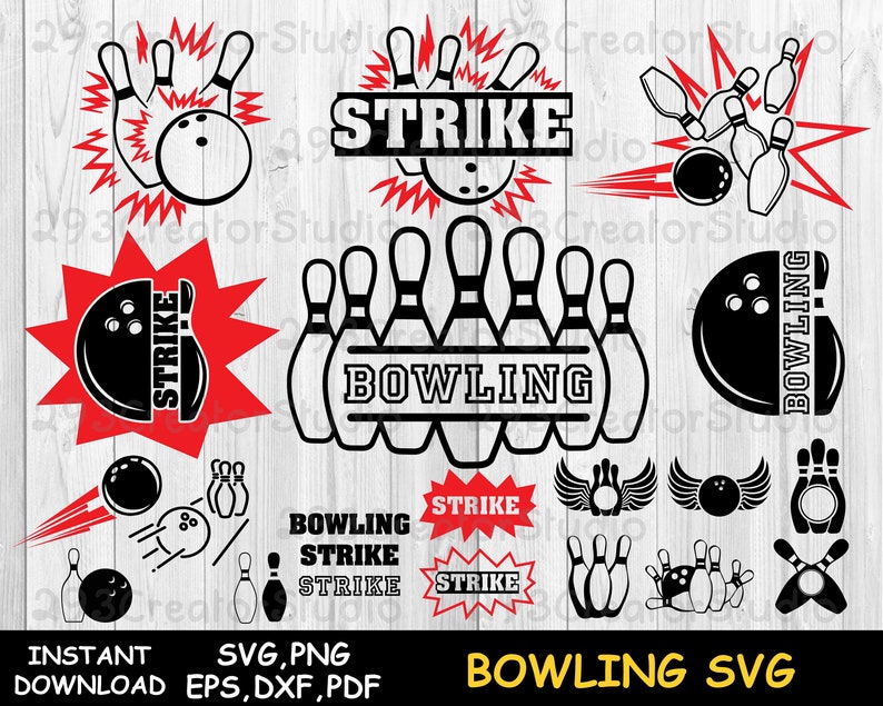 Bowling Svg Bundle Bowling Logo Png for Shirt Bowling Squad Etsy Norway