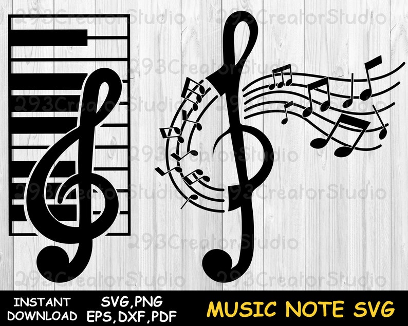 Music note svg Piano svg Treble clef svg Piano Keys svg Keyboard SVG  Piano keys clipart Music symbol bundle  music staff SVG