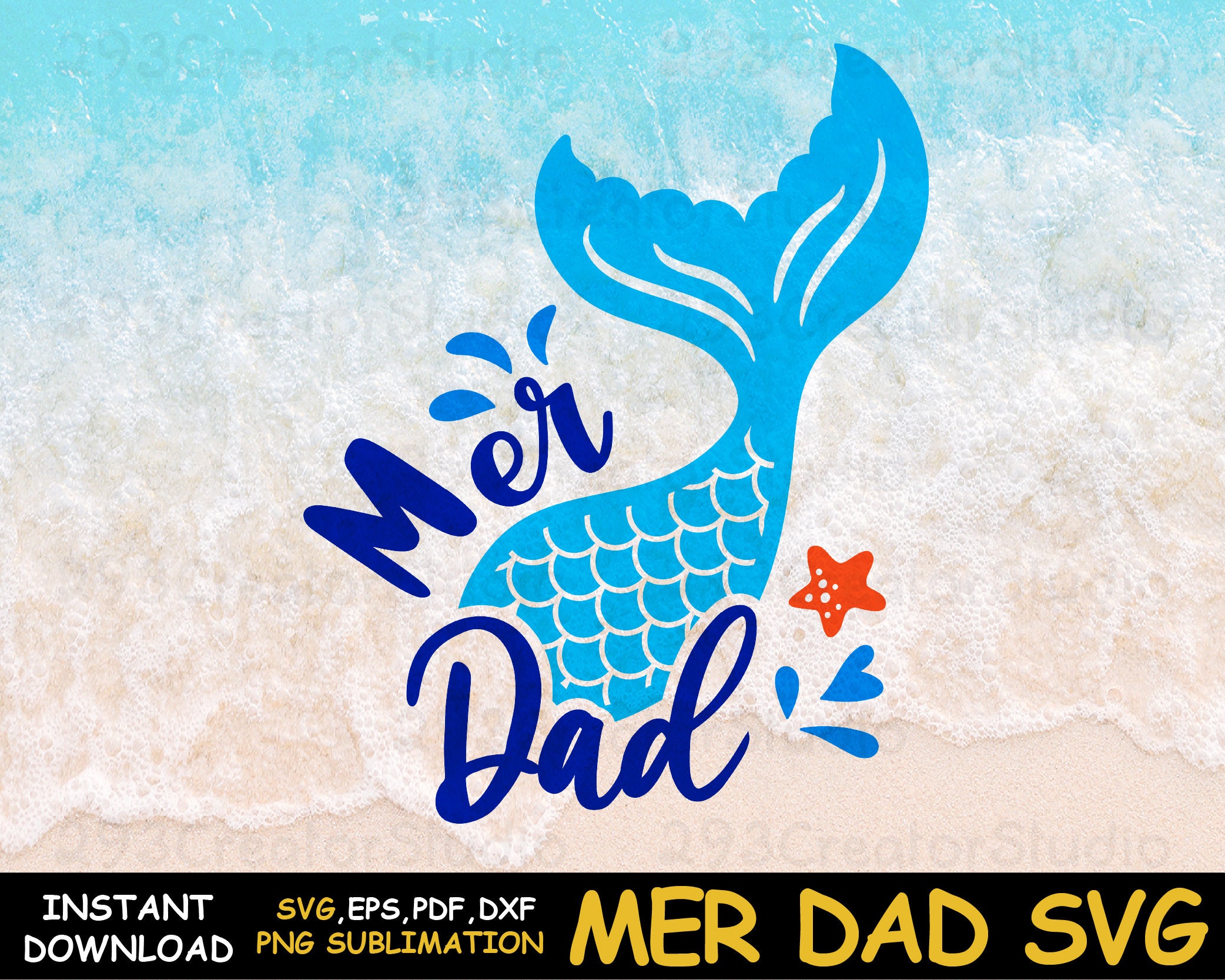 Download Mer dad svg Mermaid Dad svg Funny Mermaid gift idea for ...