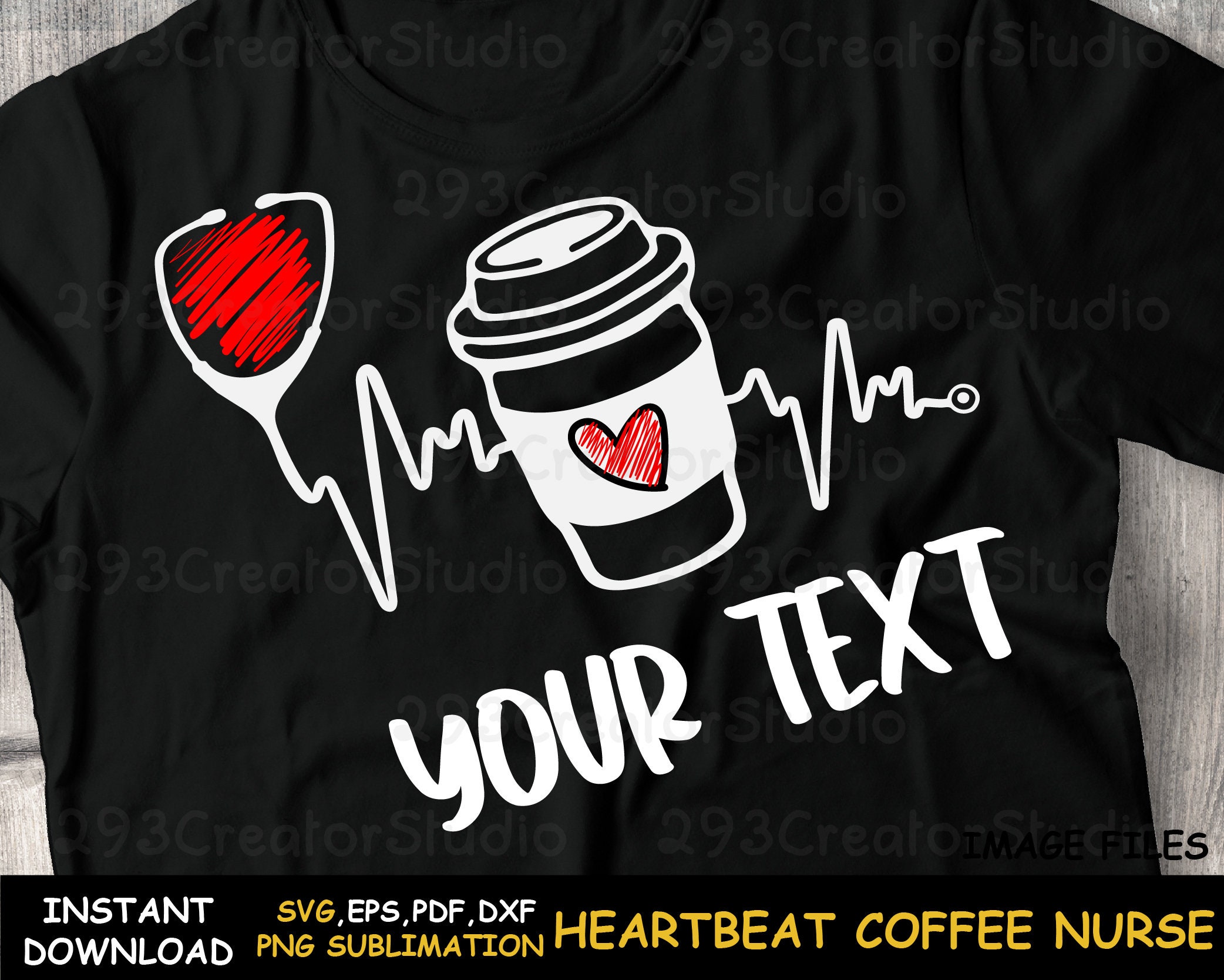 Download Heartbeat nurse coffee svg Coffee nurse powers SVG ...
