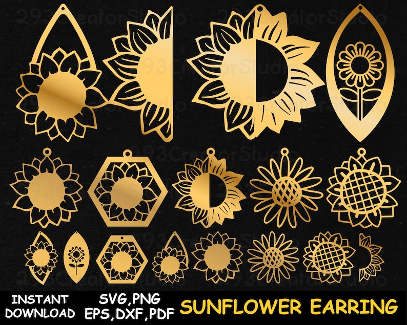 Free Free Flower Leather Earrings Svg SVG PNG EPS DXF File