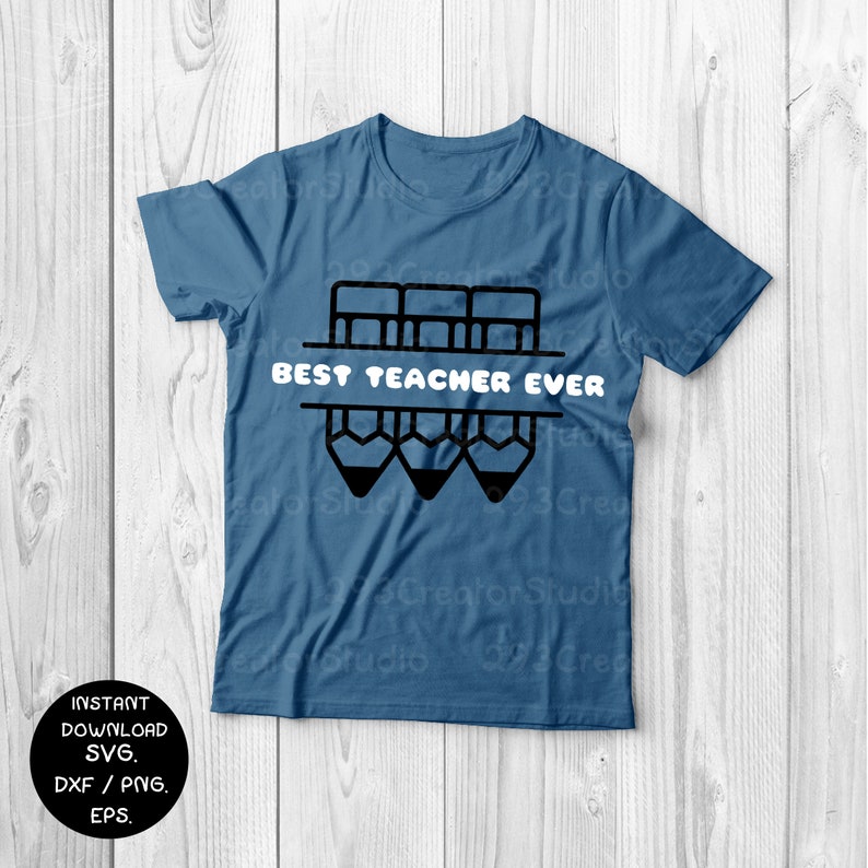 Download Pencil svg Best Teacher Ever svg Pencil monogram svg Best ...