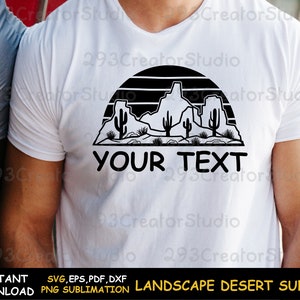 Desert Landscape Sunset Shirt svg, Southwest Png Shirt Print, Western Png Sublimation Design, Desert Cactus Png, Rock Mountain Shirt Print image 5